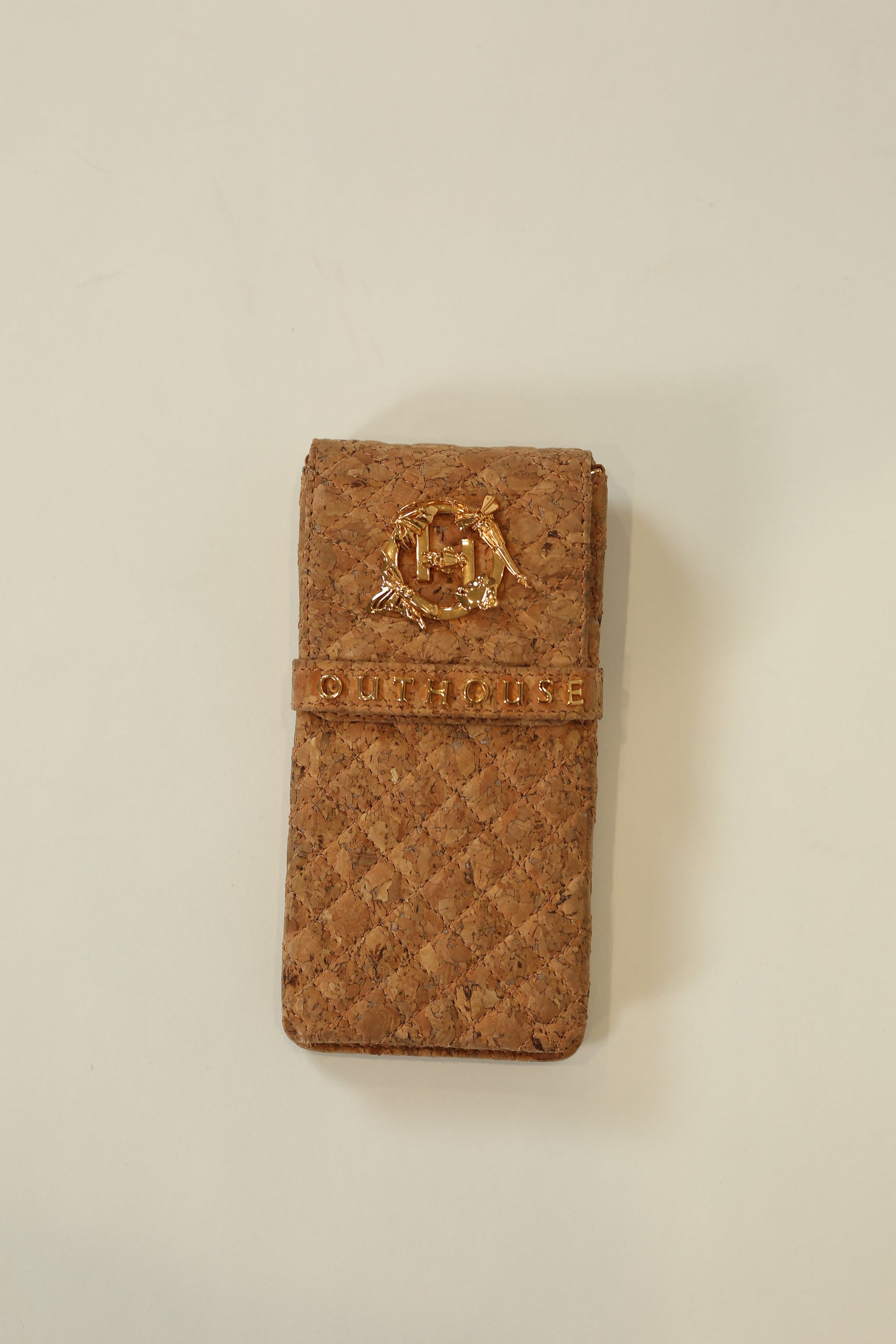 The OH V Birdy Phone Bag - Cork Beige