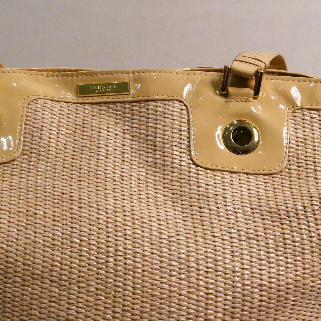 Versace Parfums Tan tote bag